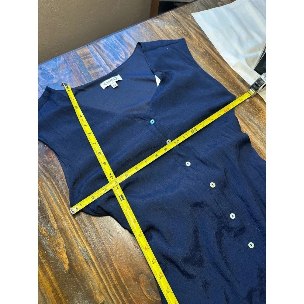 Nanette Lepore Dress Navy Blue Button Front Maxi Woman‎ Size 14 Tier Cottagecore